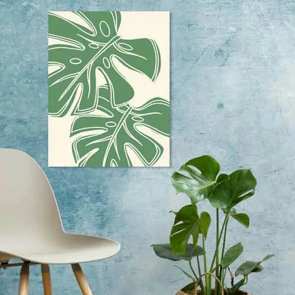 تابلو بوم چاپی لاویا طرح برگ انجیری کد ART-2686