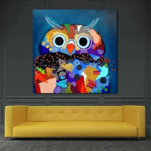 تابلو بوم چاپی لاویا طرح جغد کد ART-3147