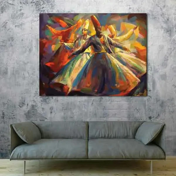 تابلو بوم چاپی لاویا طرح رقص سماع کد ART-1840