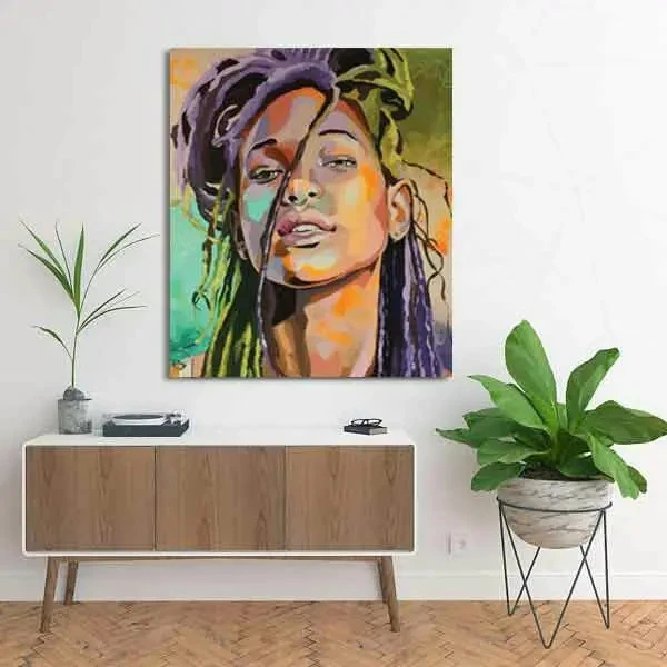 تابلو بوم چاپی لاویا طرح زن کد ART-799
