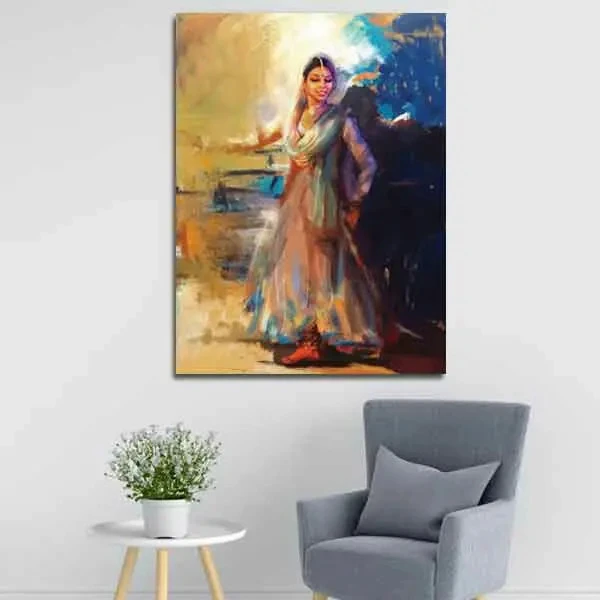 تابلو بوم چاپی لاویا طرح زن کد ART-890
