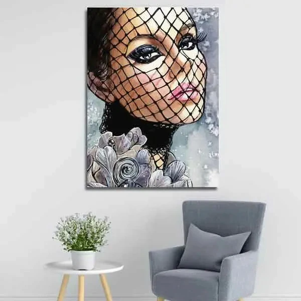 تابلو بوم چاپی لاویا طرح زن کد ART-899