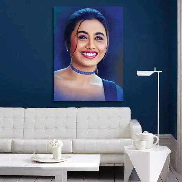 تابلو بوم چاپی لاویا طرح پرتره زن هندی کد ART-1450
