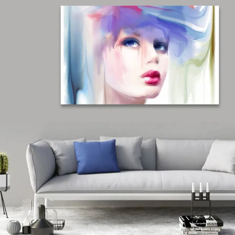 تابلو بوم چاپی لاویا طرح پرتره زن کد ART-09