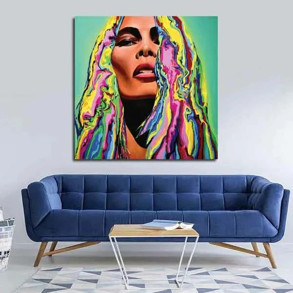 تابلو بوم چاپی لاویا طرح پرتره زن کد ART-1135