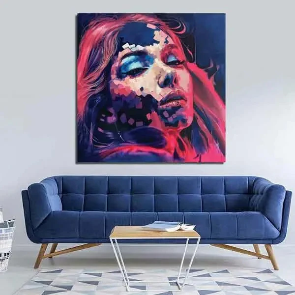 تابلو بوم چاپی لاویا طرح پرتره زن کد ART-1137