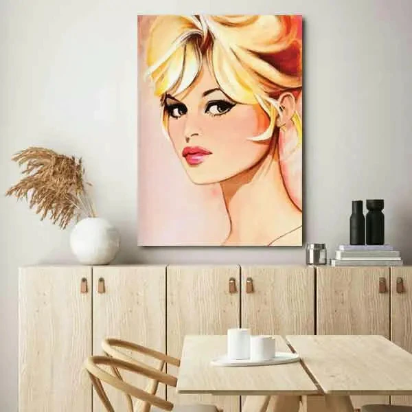تابلو بوم چاپی لاویا طرح پرتره زن کد ART-1331