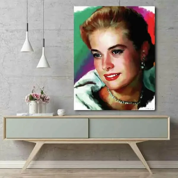 تابلو بوم چاپی لاویا طرح پرتره زن کد ART-1587