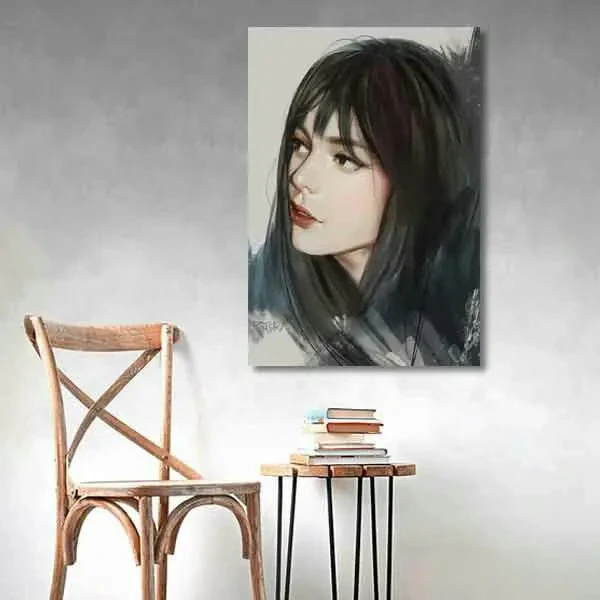 تابلو بوم چاپی لاویا طرح پرتره زن کد ART-1727