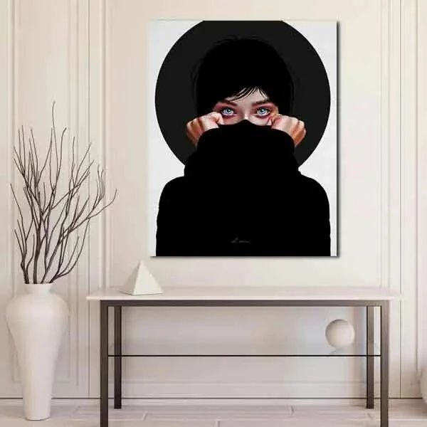 تابلو بوم چاپی لاویا طرح پرتره زن کد ART-2024