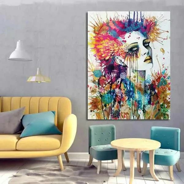 تابلو بوم چاپی لاویا طرح پرتره زن کد ART-796
