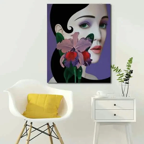 تابلو بوم چاپی لاویا طرح پرتره زن کد ART-908