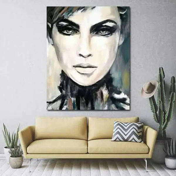 تابلو بوم چاپی لاویا طرح پرتره زن کد ART-952
