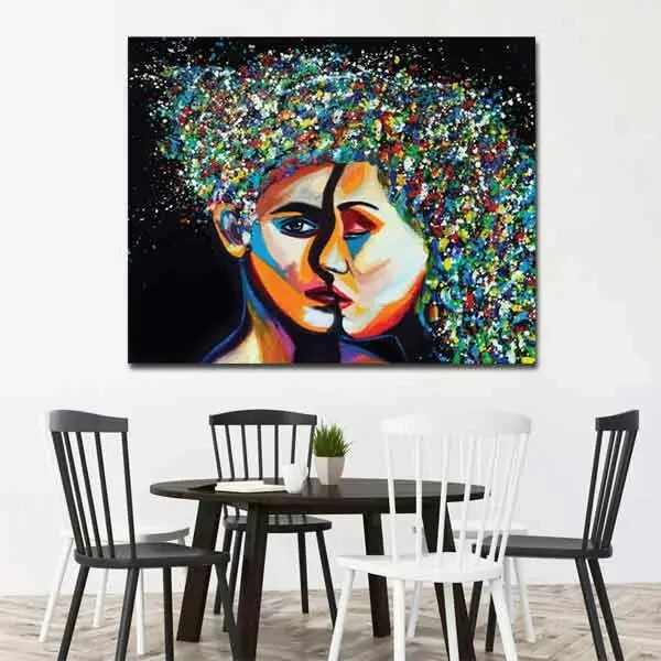 تابلو بوم چاپی لاویا طرح پرتره زن کد ART-987