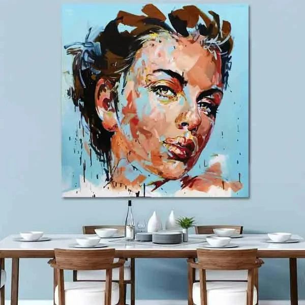 تابلو بوم چاپی لاویا طرح پرتره زن کد ART-993