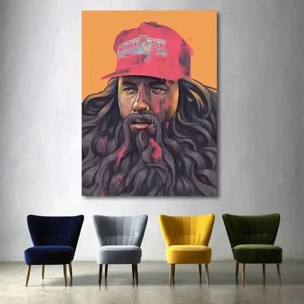 تابلو بوم چاپی لاویا طرح پرتره مرد ریشو کد ART-1614