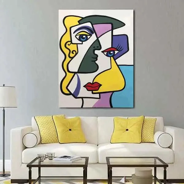 تابلو بوم چاپی لاویا طرح پرتره های انتزاعی کد ART-1943