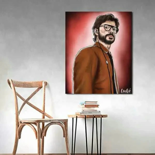 تابلو بوم چاپی لاویا طرح پروفسور خانه کاغذی کد ART-1833