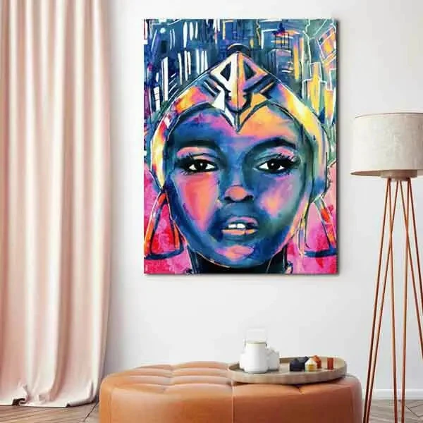 تابلو بوم چاپی لاویا پرتره زن کد ART-2095