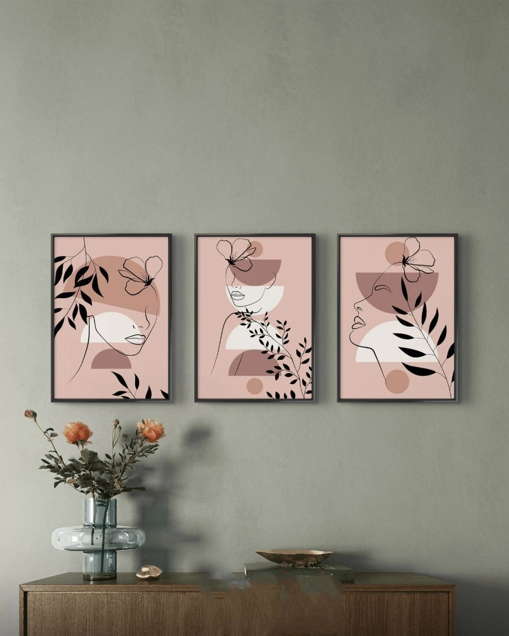 تابلو دکوراتیو سه تکه ( تریپتیک Triptych ) کد 13