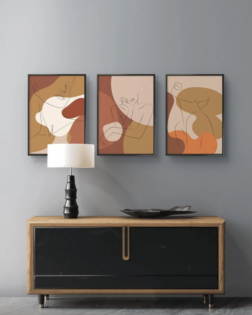 تابلو دکوراتیو سه تکه ( تریپتیک Triptych ) کد 14