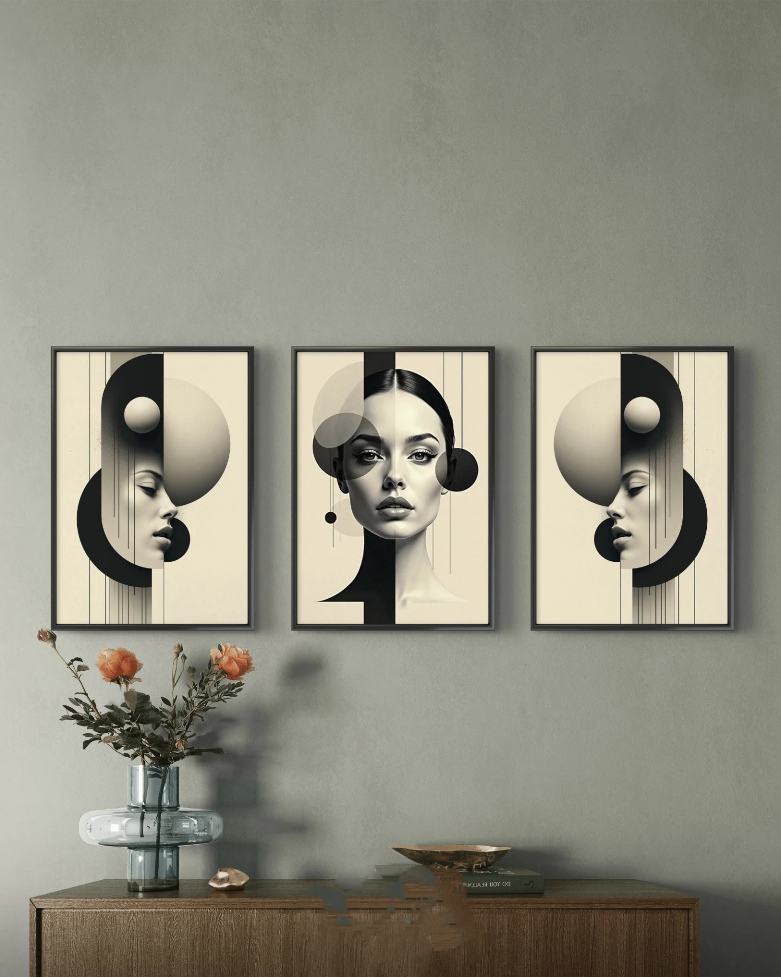 تابلو دکوراتیو سه تکه ( تریپتیک Triptych ) کد 15