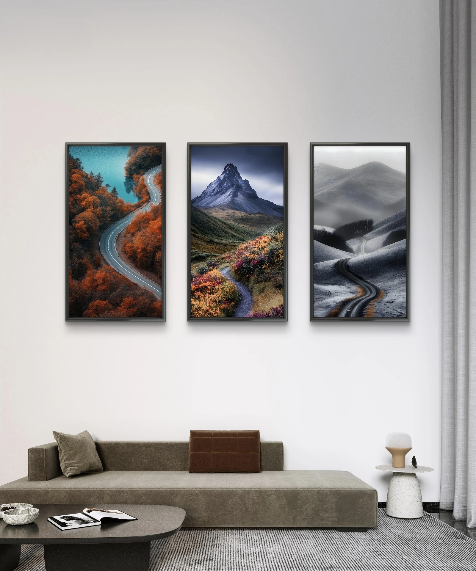 تابلو دکوراتیو سه تکه ( تریپتیک Triptych ) کد 4