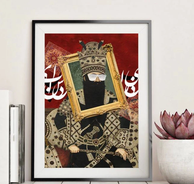 تابلو دکوراتیو شاین طرح قاجار
