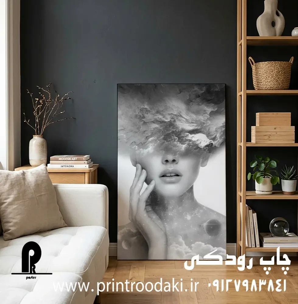 تابلو کنواس پرتره ابرو بادی دختر