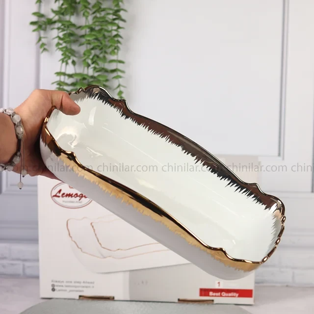 تابه مستطیل موج چینی لمون سایز بزرگ پرایم گلد 316L