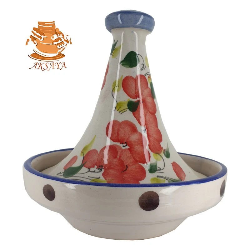 تاجین سفالی مدل گلدار