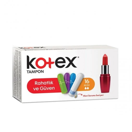 تامپون کوتکس KOTEX مدل RAHAT VE GUVEN MINI بسته 16 عددی