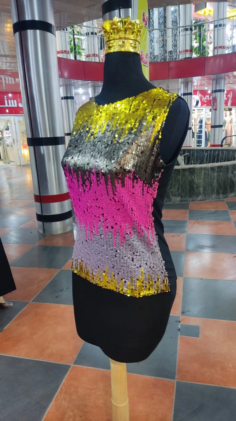 تاپ مجلسی زنانه پولکی