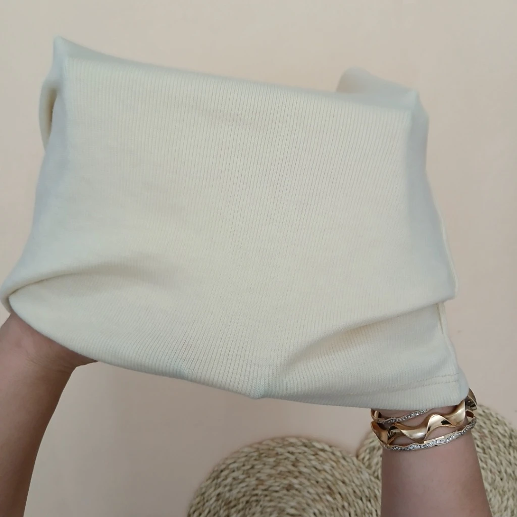 تاپ نخی کبریتی زنانه کرمی