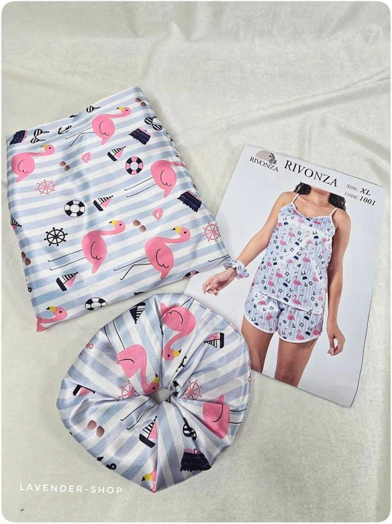 تاپ و شلوارک ساتن شیک سایز XL,2XL