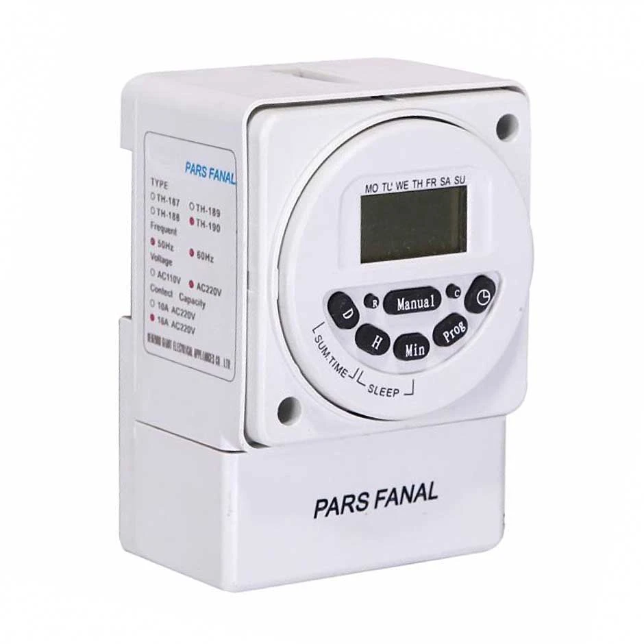 تایمر ذخیره دار هفتگی پارس فانال مدل PFTD 190 دیجیتالی