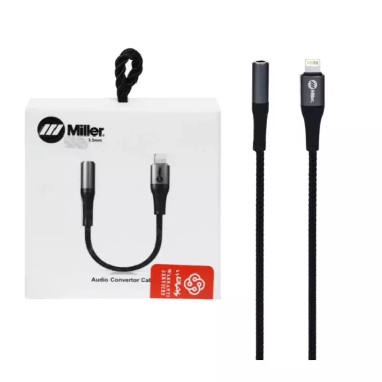 تبدیل Miller AUX TO Lightning مدل MJ-404 - مشکی