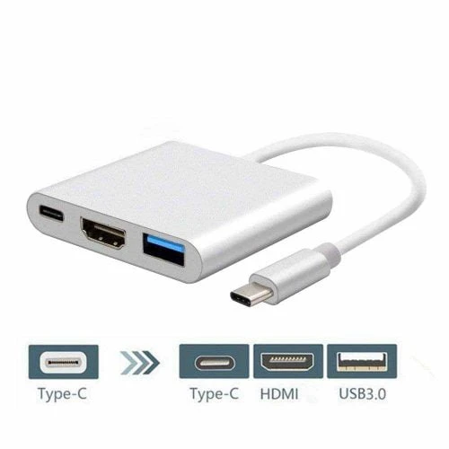 تبدیل TYPE C به HDMI و TYPE C و USB3.0 Convert Type C to HDMI, TYPE C and USB3.0