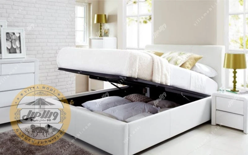 تخت باکس ثابت و جک دار و تاج باکس دو نفره
