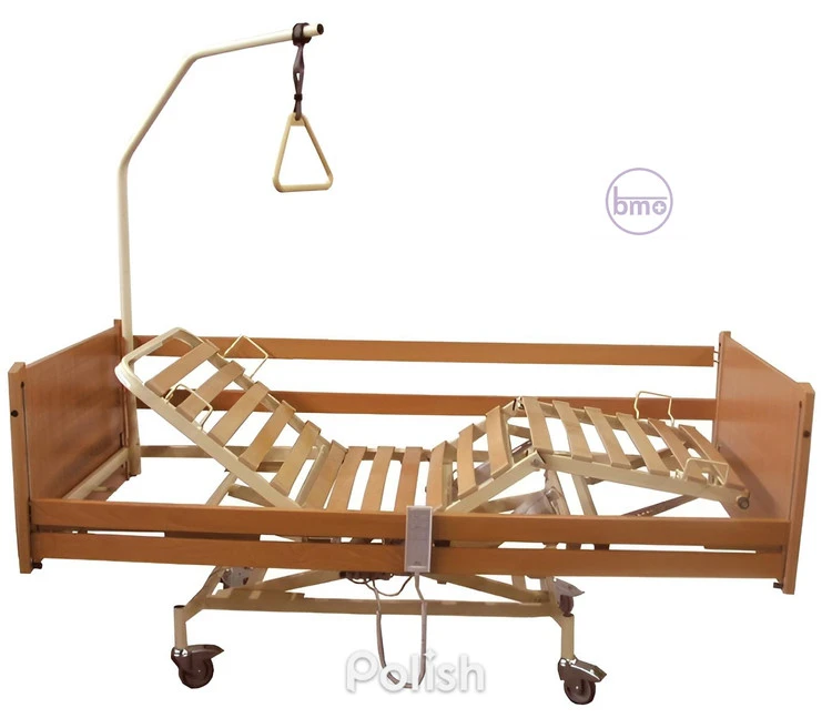 تخت برقی بستری بیمار خانگی گلدمن آلمانی چوبی