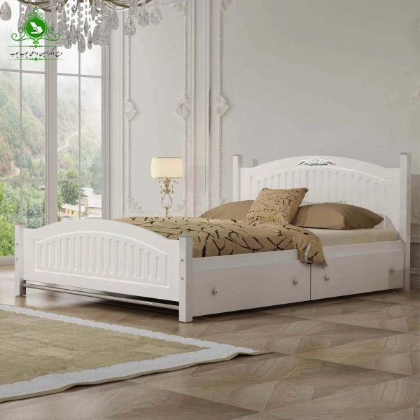 تخت خواب دو نفره MDF وکیوم مدل آرتا
