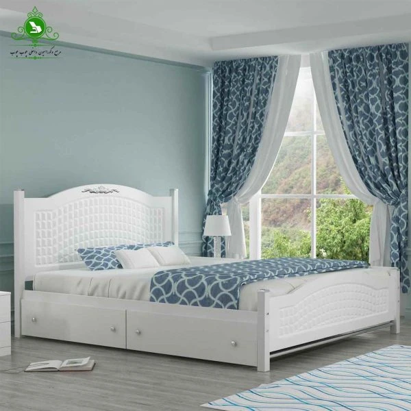 تخت خواب دو نفره MDF وکیوم مدل روما