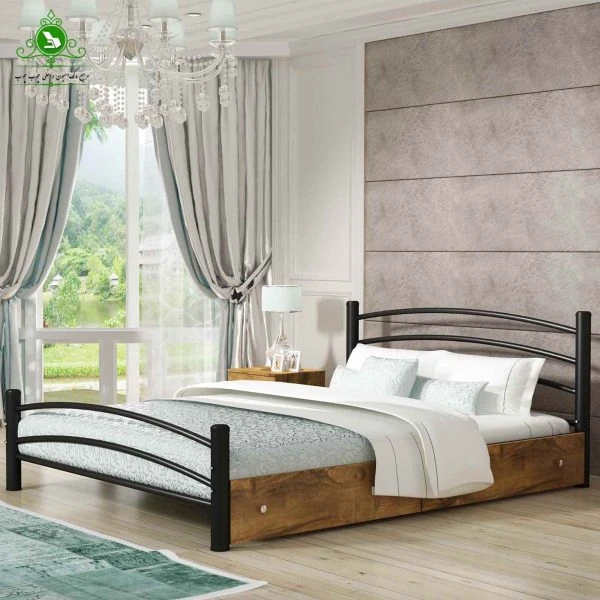 تخت خواب دو نفره فلزی مدل نیکا