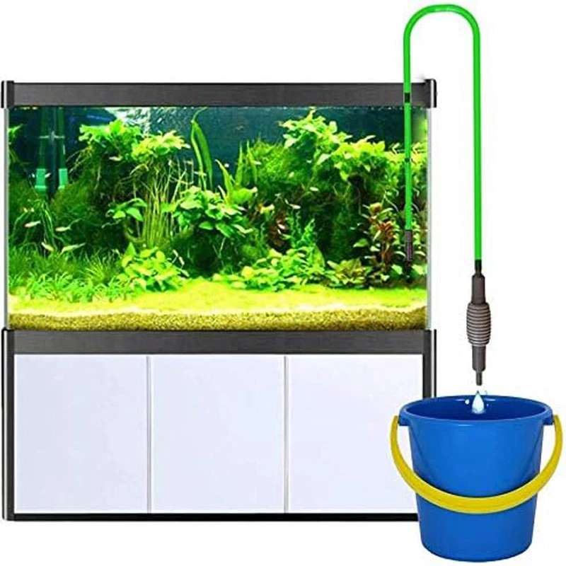 تخلیه و تمیزکننده آب آکواریوم Qanvee مدل C-600 با پمپ خودکار | آمازونیکس
