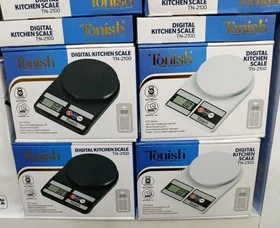 ترازو آشپزخانه تونیش (Tonish) مدل TN-2100 دارای دو عدد باتری