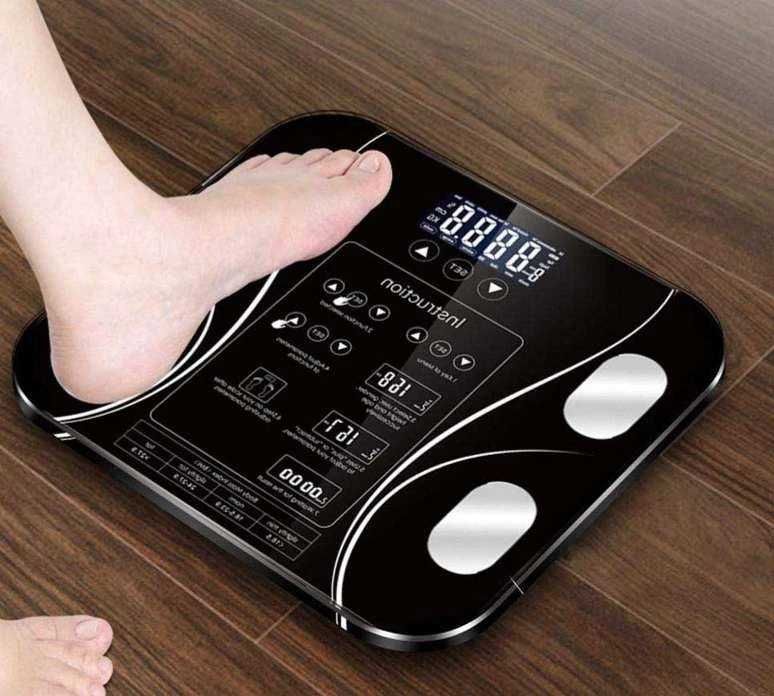 ترازو حمام وزنی comryشیشه 8میلی بلوتوثی طرح دار
