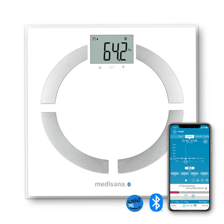 ترازوی دیجیتال هوشمند آنالیز بدن مدیسانا مدل BS 444 connect