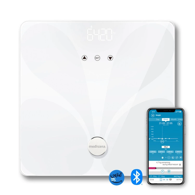 ترازوی هوشمند دیجیتال آنالیز بدن مدیسانا مدل BS 412 connect