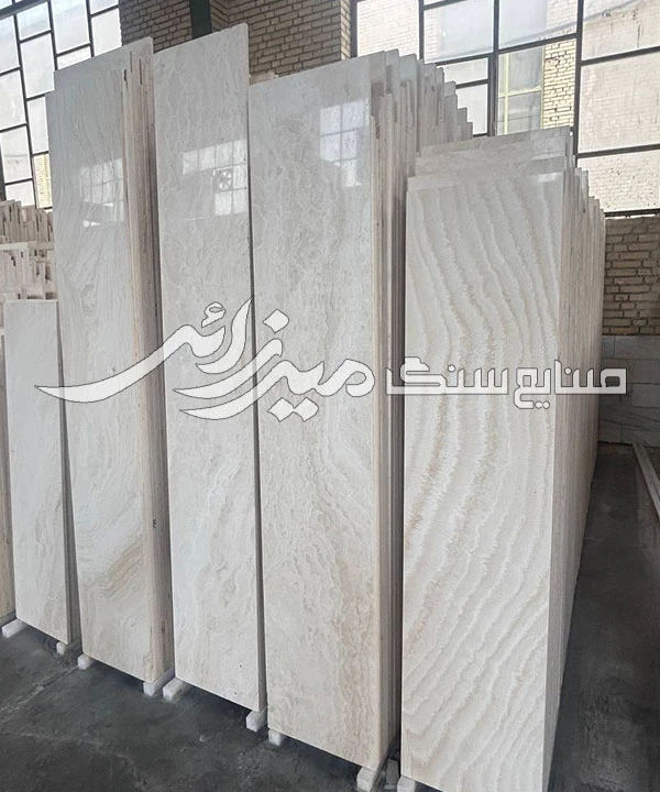 تراورتن عباس آباد سفید موجدار کد Ss040912-3