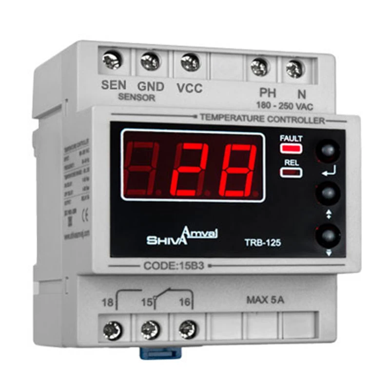ترموستات ۱۲۵+ ~ ۵۰- درجه سانتیگراد TRB-125D – 15B3 شیوا امواج